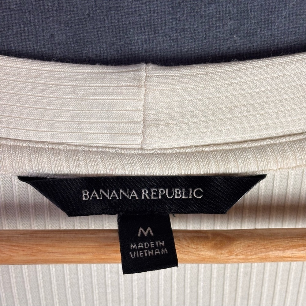 Banana Republic Ribbed Button-Front Tie Waist Sweater Dress/Cardigan – Sz M - Picture 5 of 11